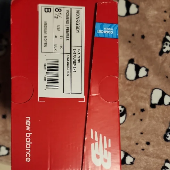 New Balance Black and Leopard Women's Sneakers - Picture 5 of 6